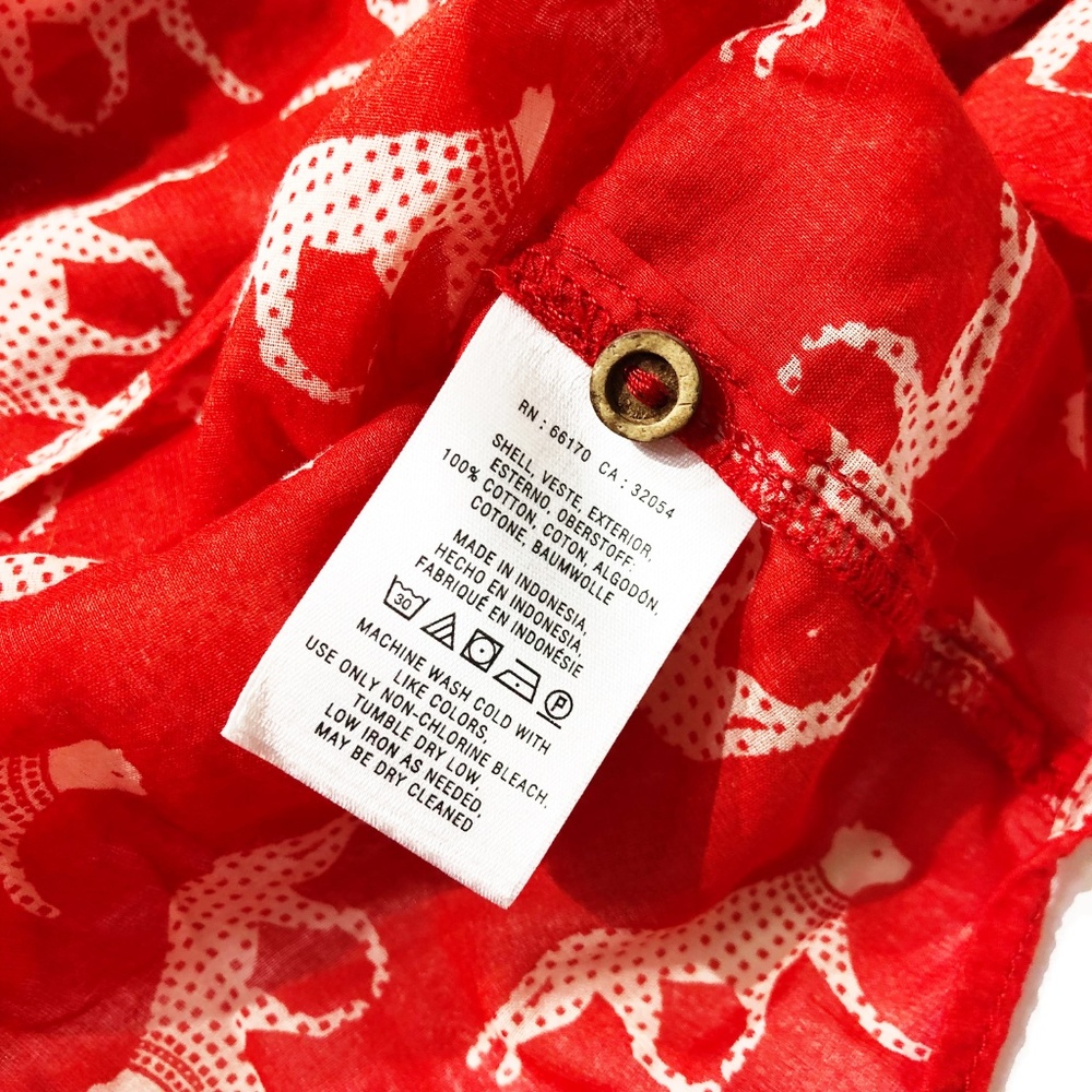 Maeve Anthro Leopard Pintuck Cotton Blouse Top - Picture 7 of 8
